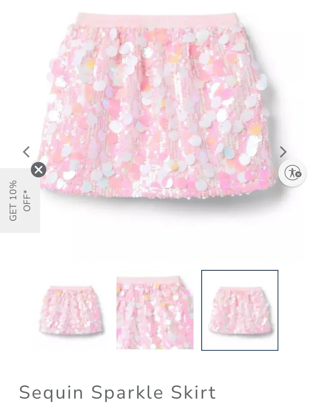 NWT Janie and Jack Sequin Sparkle Skirt